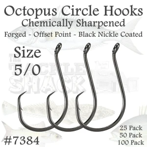 Size 5/0 Octopus Circle Hooks