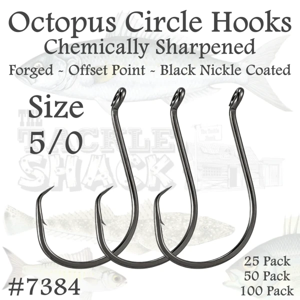 Size 5/0 Octopus Circle Hooks