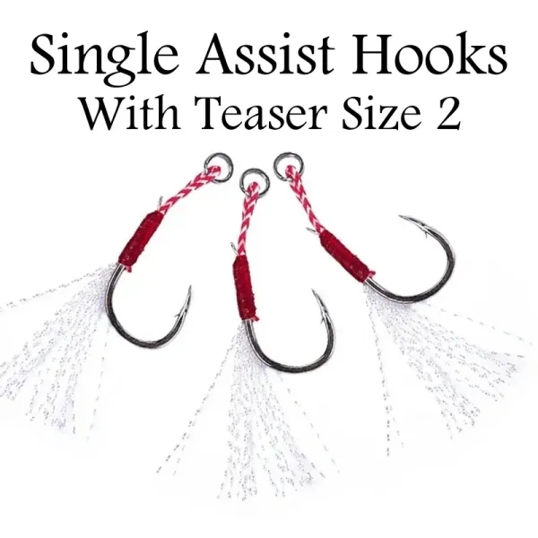 Single Assist Hook  W/Teaser Size #2